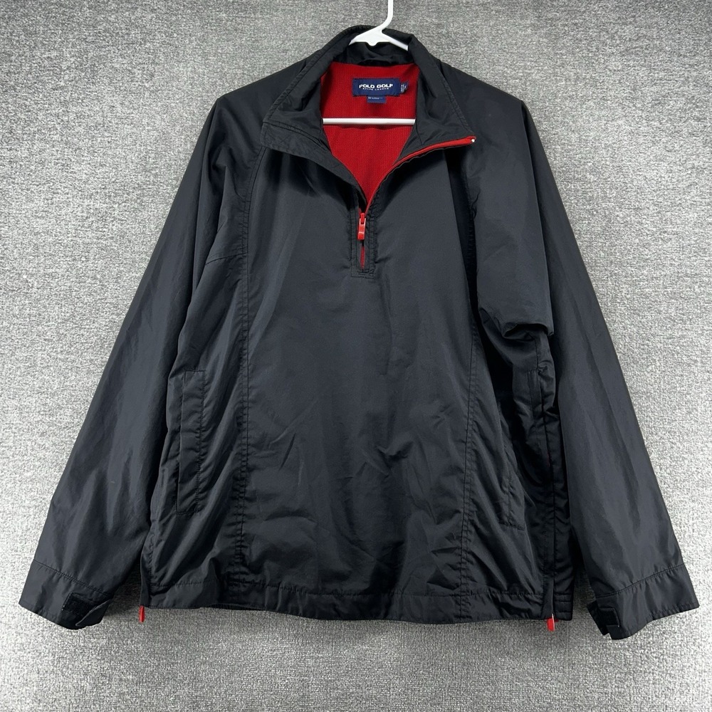 Polo Golf Ralph Lauren 1/4 Zip Pullover‎ Black Logo